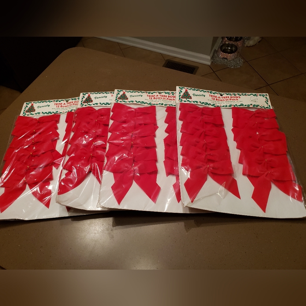 Vintage Red Velvet Bows